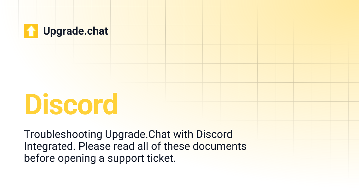 Discord | Upgrade.chat